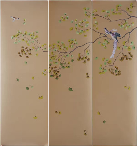 工笔画背景墙