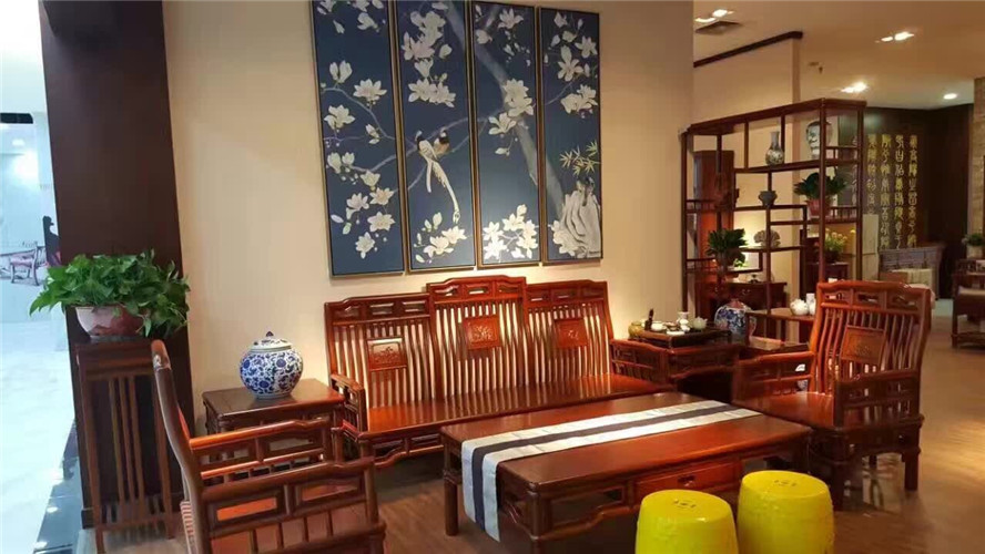 工笔画背景墙