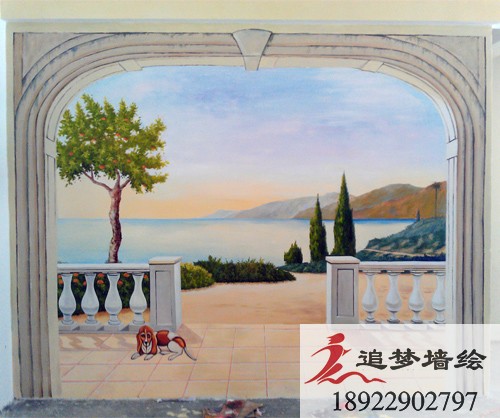 地中海电视背景墙