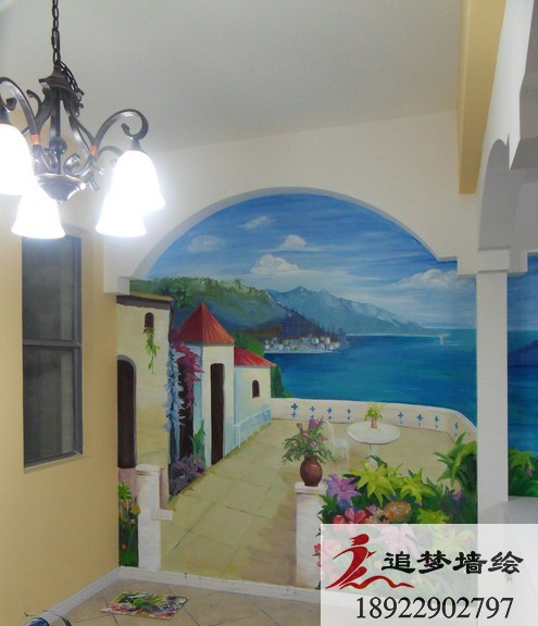 地中海电视背景墙