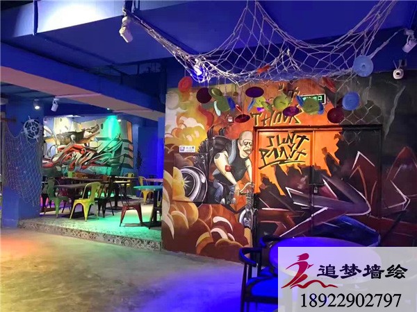 餐吧墙绘