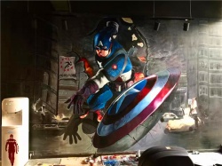 健身房墙体彩绘【墙绘公司】