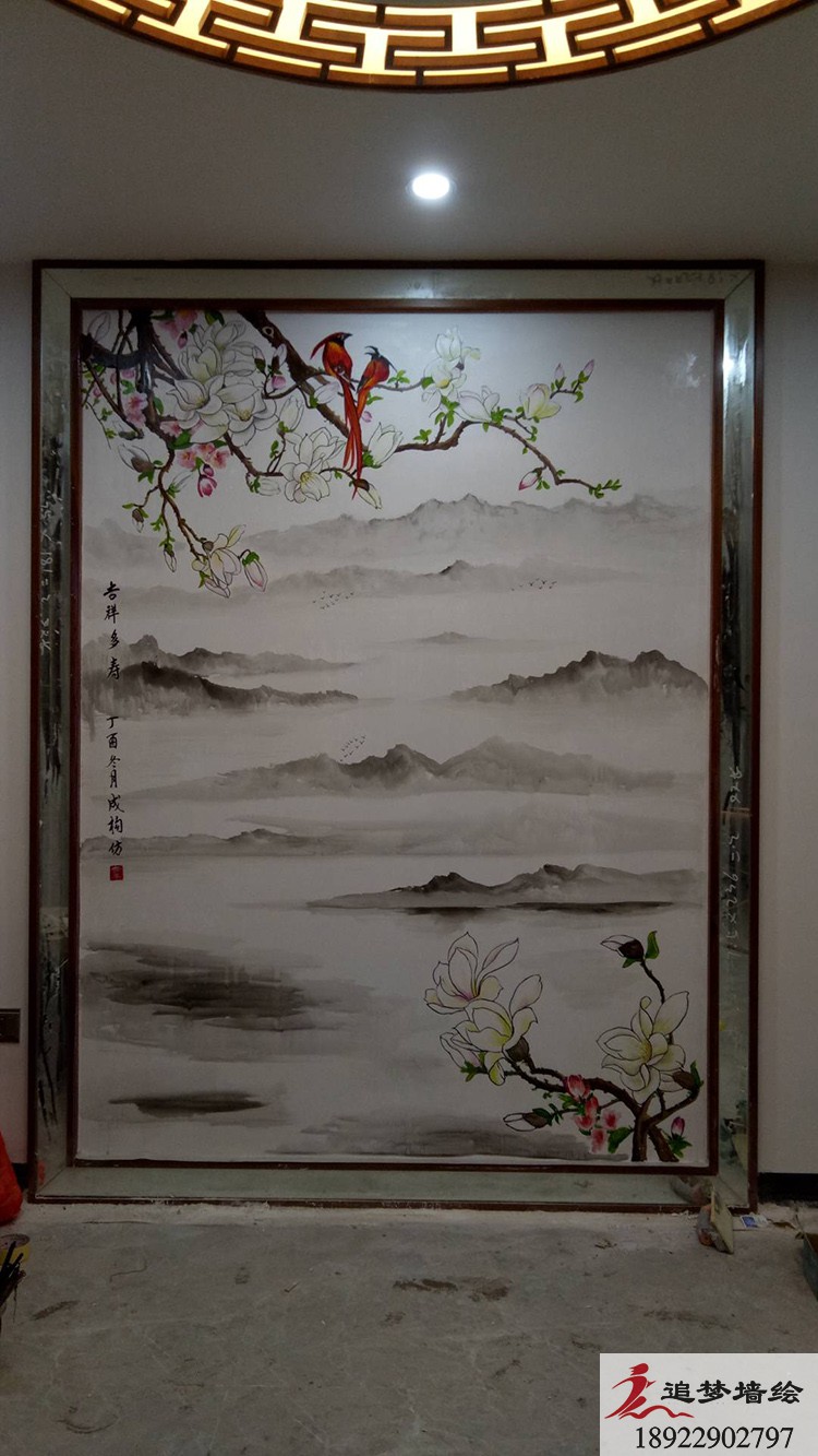别墅背景墙 