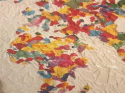 浮雕世界地图【手绘墙画】